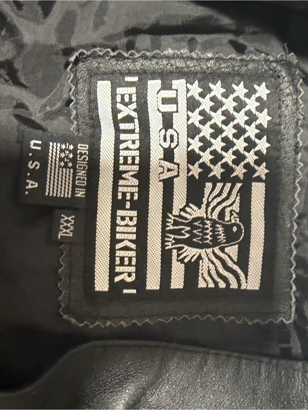 USA Extreme Biker Kids Jacket - Black